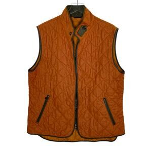 Paul Stuart XXL Merino Australian Wool Flannel Quilted Vest Italy Brown